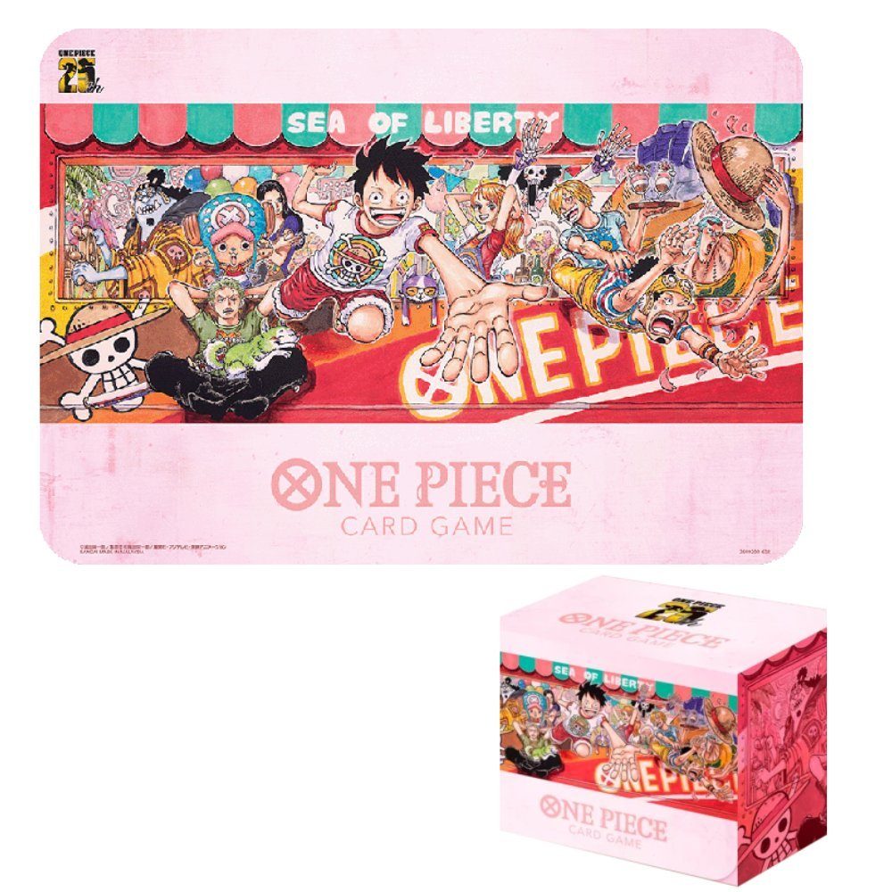One Piece Card Game - Playmat & Card Case - 25th Anniversary Edition