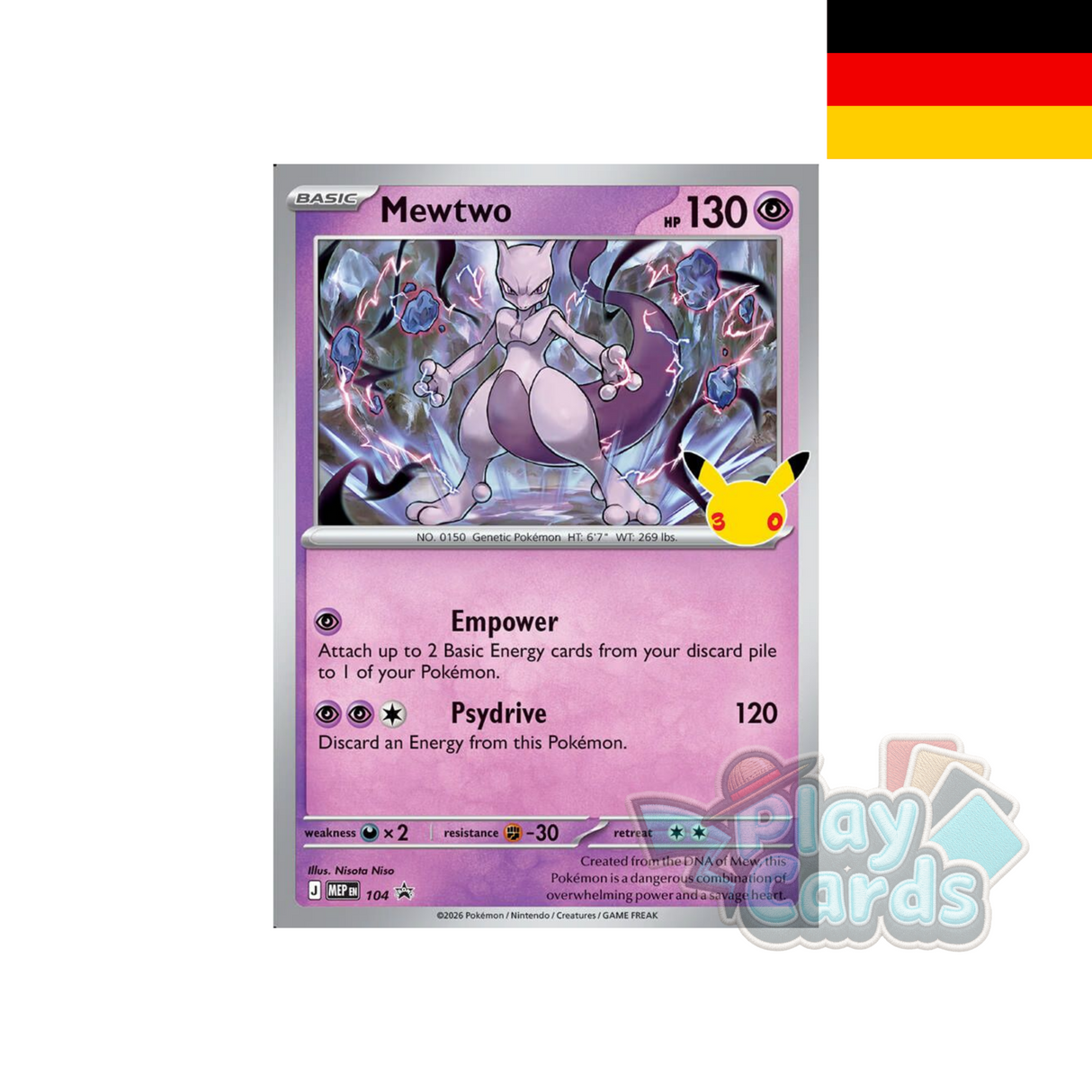 Pokémon - 30 Jahre Figuren-Kollektion: Mewtu - DE