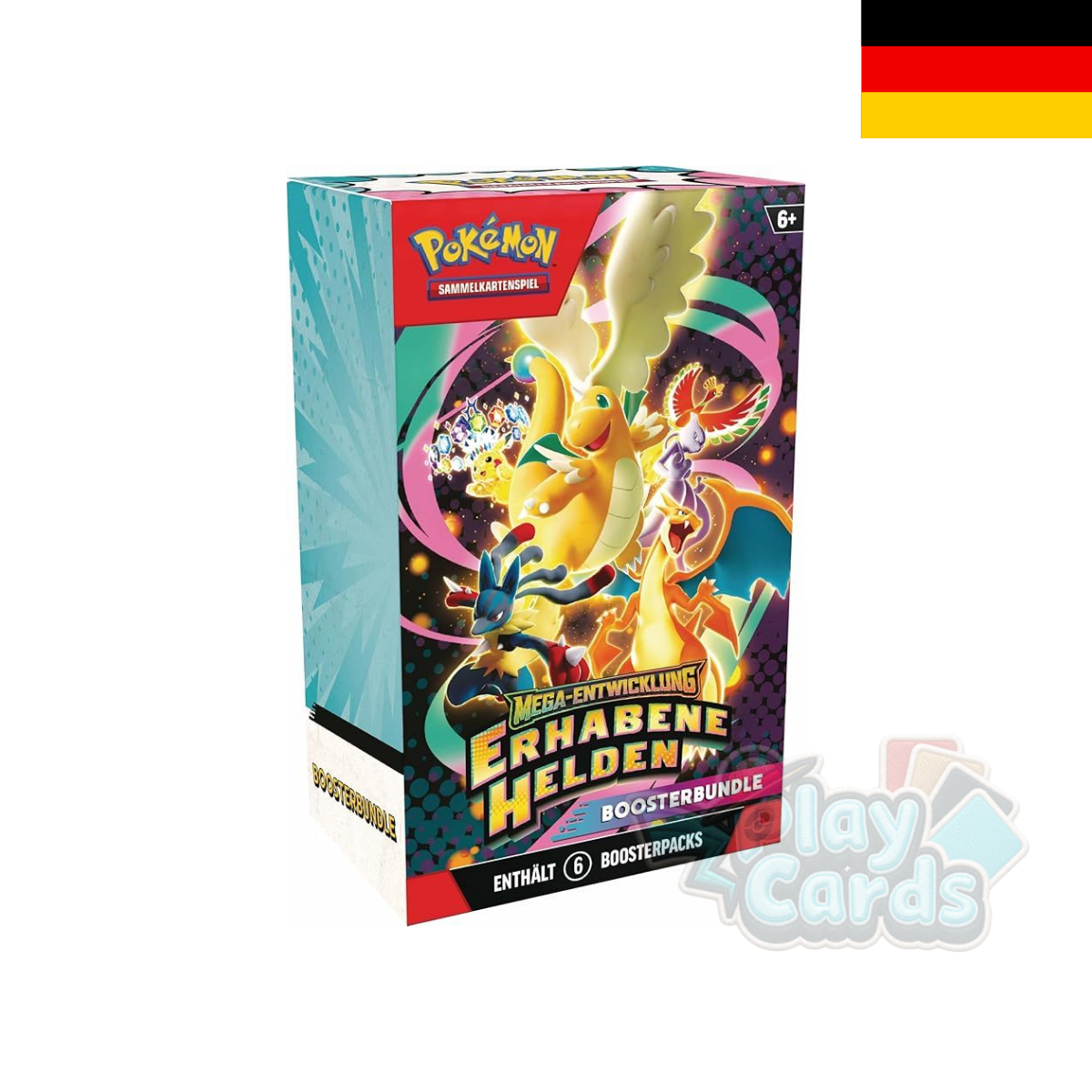 Pokémon-Sammelkartenspiel: Boosterbundle Mega-Entwicklung – Erhabene Helden (6 Boosterpacks)