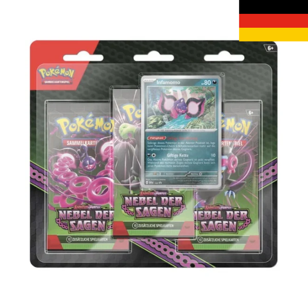 Pokémon Karmesin & Purpur 06.5 Nebel der Sagen 3-Pack Blister DE