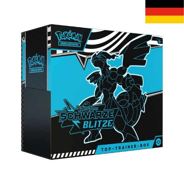 Pokemon Karmesin & Purpur Schwarze Blitze Top Trainer Box DE