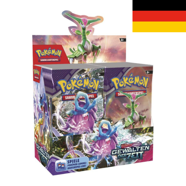 PKM – Karmesin & Purpur 05 Gewalten der Zeit Booster Display (36 Booster) – DE