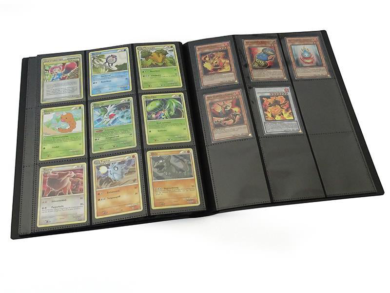 Sammelalbum Schwarz max.360 Karten / 20 Seiten für Pokemon, Yu-Gi-Oh, Dragonball etc.