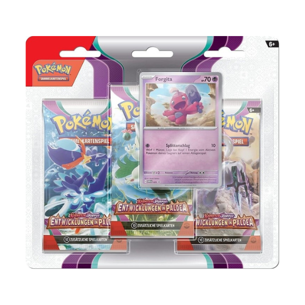 Pokemon KP02 Entwicklungen In Paldea 3 Pack Blister Forgita