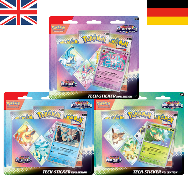 Pokemon PKM KP08.5 Tech-Sticker-Kollektion Prismatische Entwicklungen